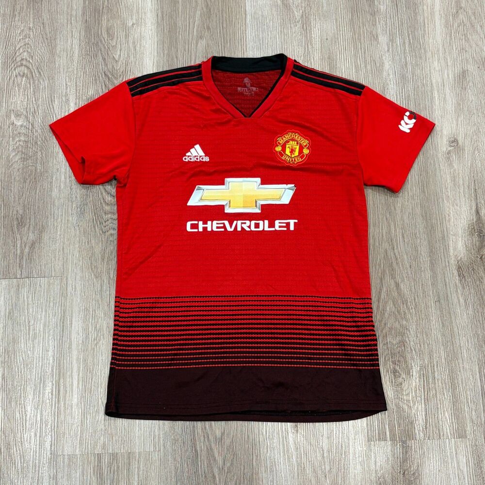 Manchester United Adidas Football Soccer Shirt 2018/19 Home Jersey Kit Men M Red